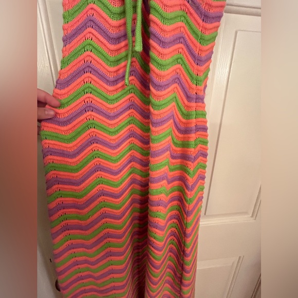 The Wolf Gang Beso Knit Crochet Maxi Dress In Tutti Frutti Large Free People - Picture 9 of 13